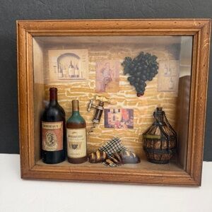 Rustic Wine Shadow Box Decor